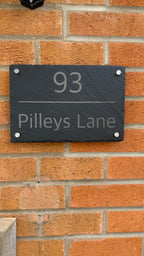 Personalised house number sign