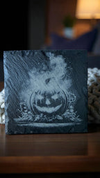 Personalised laser engraved slate drinks coaster